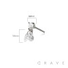 316L SURGICAL STEEL THREADLESS PUSH IN TEAR DROP AND MARQUISE DANGLE CZ TOP PART